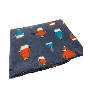 Blue with Penguins Cozy Warm Fleece Banket 50”x60” - Like new condition